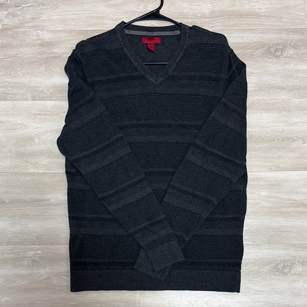 Alfani Charcoal V-Neck Sweater for Men
